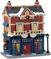 Lemax simpson & sons opticians verlicht kersthuisje Caddington Village 2023 - afbeelding 1