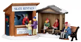 Lemax skate rentals s/3 kerstdorp tafereel 2010 - afbeelding 1