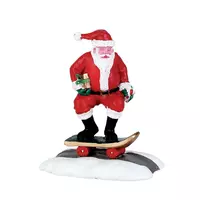 Lemax skateboard santa kerstdorp figuur type 2 2017 - afbeelding 1