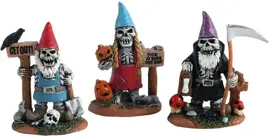 Lemax skeleton garden gnomes, set of 3 accessoire Spooky Town 2021 - afbeelding 1
