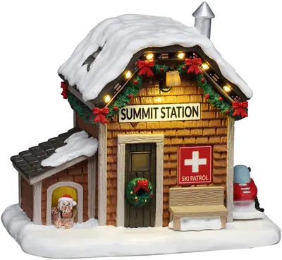Lemax ski patrol summit station verlicht kersthuisje Vail Village 2026 - afbeelding 1