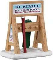 Lemax ski rack sign kerstdorp accessoire Vail Village 2023 - afbeelding 1