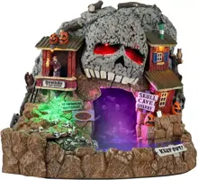 Lemax skull cave quarry tafereel Spooky Town met rook effecten 2021 - afbeelding 1