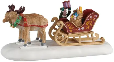 Lemax sled of toys kerstdorp tafereel Santa's Wonderland 2026 - afbeelding 1