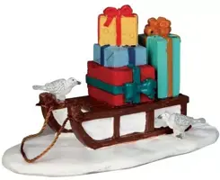 Lemax sled with presents kerstdorp accessoire Caddington Village 2015 - afbeelding 1