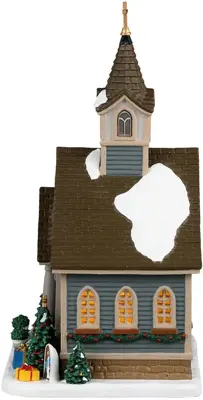 Lemax small town church verlichte kerk Caddington Village 2023 - afbeelding 3