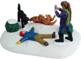 Lemax snow angel's best friend kerstdorp tafereel Vail Village 2024 - afbeelding 1