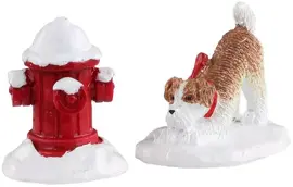 Lemax snow hydrant s/2 kerstdorp accessoire Caddington Village 2021 - afbeelding 1