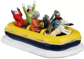 Lemax snow rafting kerstdorp tafereel Vail Village 2022 - afbeelding 1