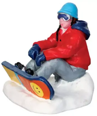 Lemax snowboarding breather kerstdorp figuur type 1 Vail Village 2014 - afbeelding 1