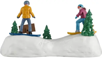 Lemax snowboarding practice kerstdorp tafereel Vail Village 2026 - afbeelding 4