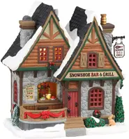 Lemax snowshoe bar & grill verlicht kersthuisje Vail Village 2020 - afbeelding 1