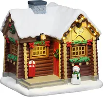 Lemax snowshoe cabin verlicht kersthuisje Vail Village 2026 - afbeelding 1