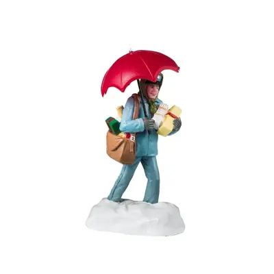 Lemax snowy delivery kerstdorp figuur type 2 Vail Village 2024 - afbeelding 1