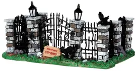 Lemax spooky iron gate and fence s/5 accessoire Spooky Town 2013 - afbeelding 1