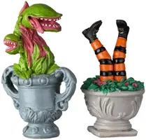 Lemax spooky planter urns, set of 2 accessoire Spooky Town 2022 - afbeelding 1