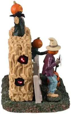 Lemax spooky scarecrows verlicht tafereel Spooky Town 2024 - afbeelding 2