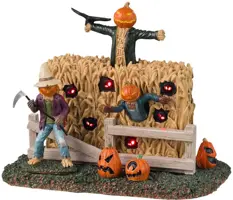 Lemax spooky scarecrows verlicht tafereel Spooky Town 2024 - afbeelding 1