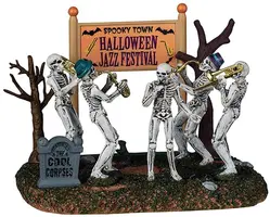 Lemax spooky town halloween jazz festival tafereel Spooky Town 2025 - afbeelding 1