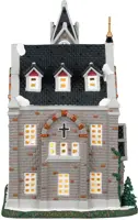 Lemax st. luke's church verlichte kerk Caddington Village 2023 - afbeelding 2