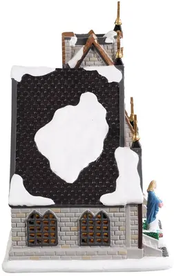 Lemax st. matthew's church verlichte kerk Caddington Village 2019 - afbeelding 3