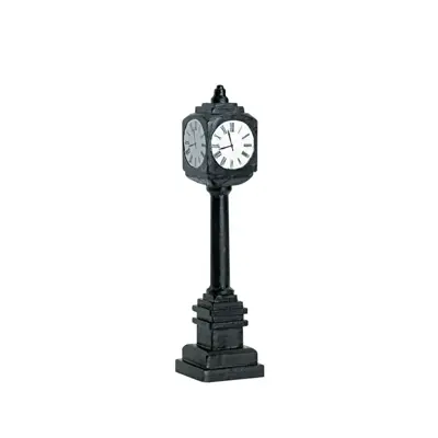 Lemax street clock kerstdorp accessoire 2007 - afbeelding 1