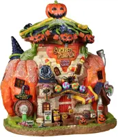 Lemax sugared pumpkin candy shoppe verlicht huisje Spooky Town 2022 - afbeelding 1
