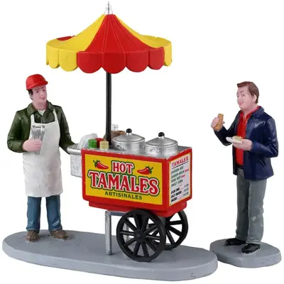 Lemax tamale cart, set of 2 kerstdorp figuur type 5 2023 - afbeelding 1