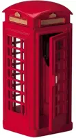 Lemax telephone booth kerstdorp accessoire 2004 - afbeelding 2