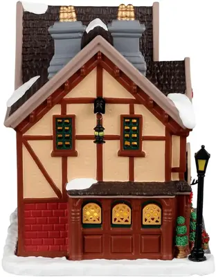 Lemax the 3 crowns inn verlicht kersthuisje Caddington Village 2023 - afbeelding 2
