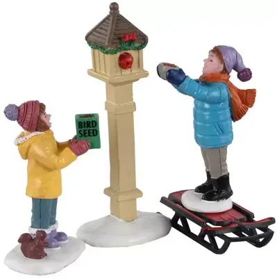 Lemax the bird feeders, s/3 kerstdorp figuur type 3 2021 - afbeelding 1