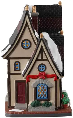 Lemax the burgher's house verlicht kersthuisje Caddington Village 2023 - afbeelding 2