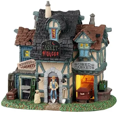 Lemax the casket-monger verlicht huisje Spooky Town 2025 - afbeelding 1