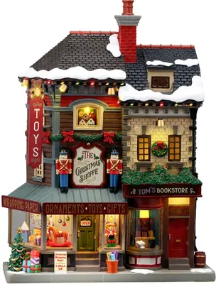 Lemax the christmas shoppe verlichte facade Caddington Village 2026 - afbeelding 1