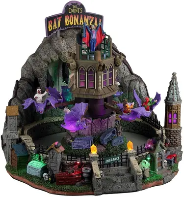 Lemax the count's bat bonanza bewegend huisje Spooky Town 2022 - afbeelding 1
