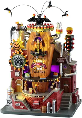 Lemax the count's candy corn factory bewegend huisje Spooky Town 2026 - afbeelding 1