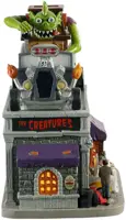 Lemax the creature´s custom hot rod shop, b/o led verlicht huisje Spooky Town 2020 - afbeelding 2