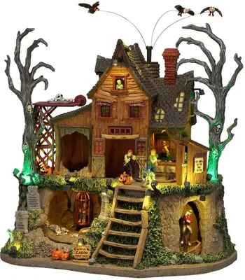 Lemax the cursed cabin bewegend huisje Spooky Town 2026 - afbeelding 1