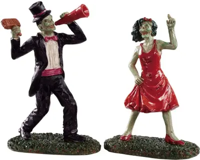 Lemax the dancing dead, set of 2 halloween figuur Spooky Town 2019 - afbeelding 1
