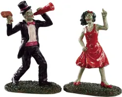 Lemax the dancing dead, set of 2 halloween figuur Spooky Town 2019 - afbeelding 1
