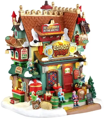Lemax the eggnog lounge verlicht kersthuisje Santa's Wonderland 2026 - afbeelding 1