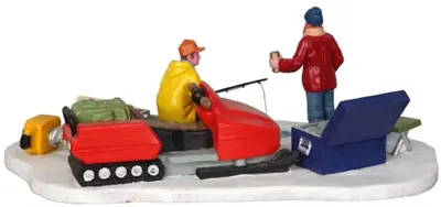 Lemax the fishing spot kerstdorp tafereel Vail Village 2014 - afbeelding 3