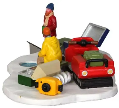 Lemax the fishing spot kerstdorp tafereel Vail Village 2014 - afbeelding 2
