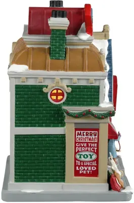 Lemax the fur-ever toy store verlicht kersthuisje Caddington Village 2023 - afbeelding 2