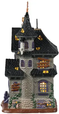 Lemax the future looks dark verlicht huisje Spooky Town 2023 - afbeelding 3