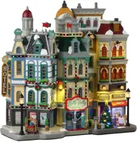 Lemax the holly jolly hotel verlichte facade Caddington Village 2024 - afbeelding 1