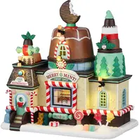 Lemax the merry mint! sweet shop verlicht kersthuisje Sugar 'N' Spice 2025 - afbeelding 2