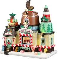 Lemax the merry mint! sweet shop verlicht kersthuisje Sugar 'N' Spice 2025 - afbeelding 1