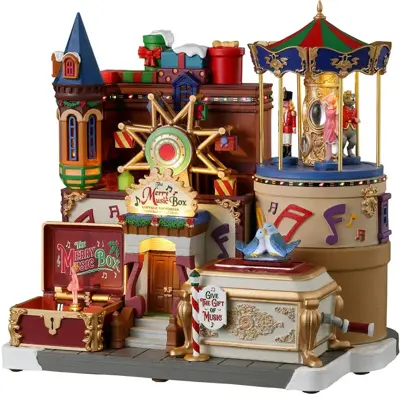 Lemax the merry music box bewegend kersthuisje Caddington Village 2024 - afbeelding 1