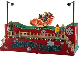 Lemax the runaway sleigh bewegend kerstdorp tafereel Carnival 2025 - afbeelding 1